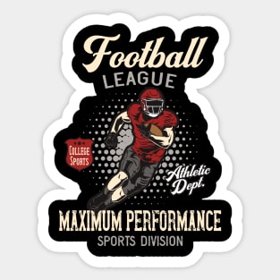 American Football League Player Vintage Design Sticker